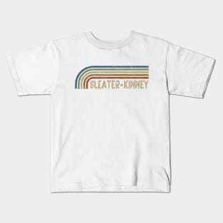 Sleater-Kinney Retro Stripes Kids T-Shirt